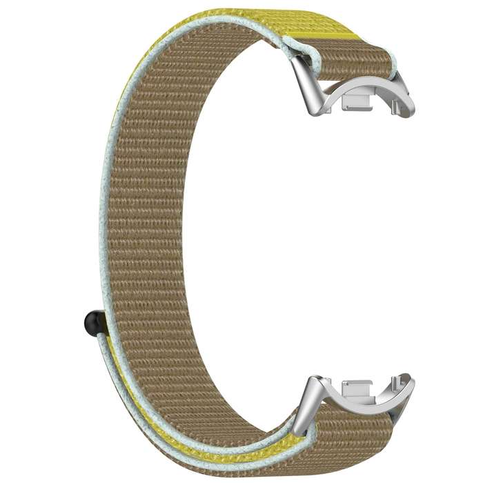 For Xiaomi Mi Band 8 / 8 NFC Nylon Loop Hook and Loop Fastener Watch Band(Camel)