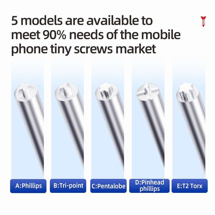 5 in 1 QianLi iWhale Special S2 Steel Magnetic Torque 3D Screwdriver, Model:A/B/C/D/E