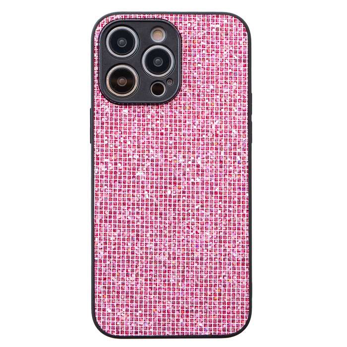 For iPhone 15 Pro Max Glitter Powder TPU Hybrid PC Phone Case(Pink)