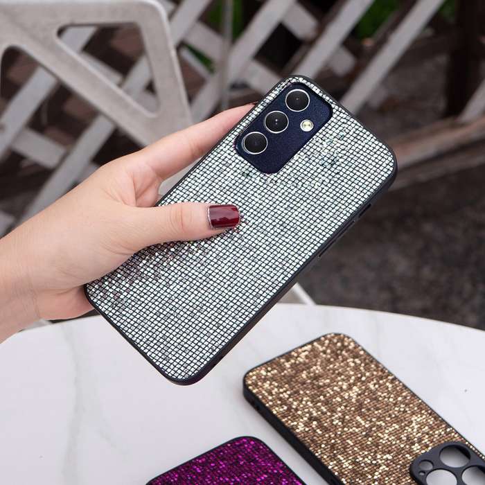 For Samsung Galaxy A15 5G / 4G Glitter Powder TPU Hybrid PC Phone Case(Silver)