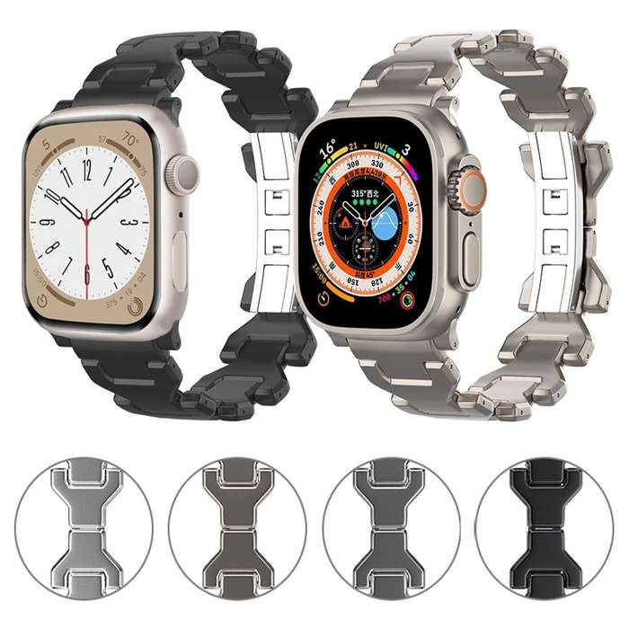 For Apple Watch Series 3 42mm Y Type Pure Titanium Watch Band(Silver)