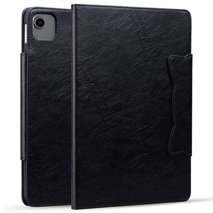 For iPad Air 11 2024 / Air 5 / Air 4 Cat Buckle Leather Smart Tablet Case(Black)