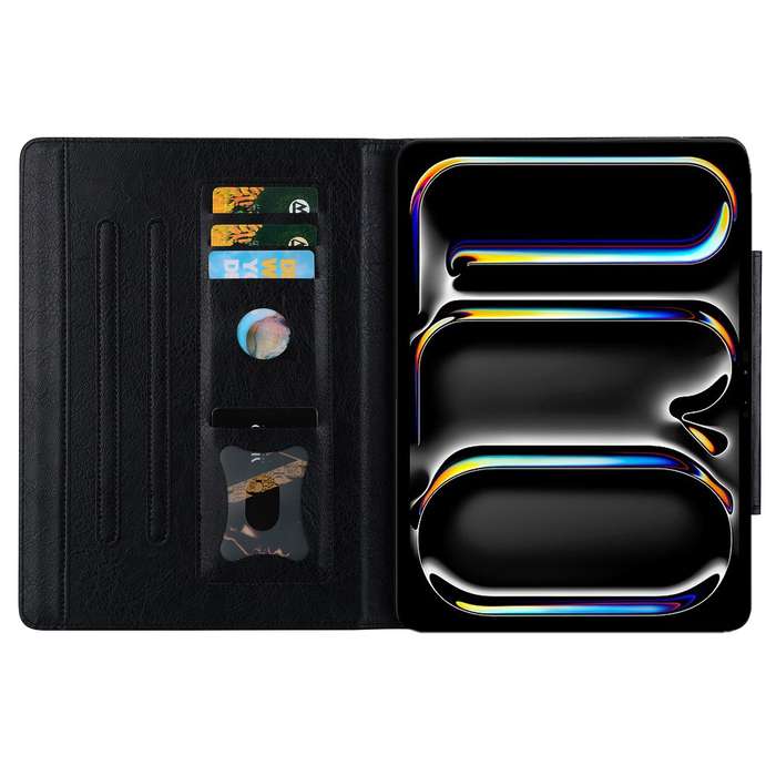 For iPad Air 11 2024 / Air 5 / Air 4 Cat Buckle Leather Smart Tablet Case(Black)