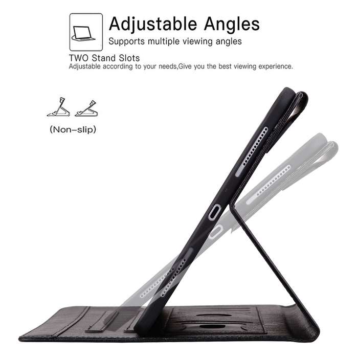 For iPad Air 11 2024 / Air 5 / Air 4 Cat Buckle Leather Smart Tablet Case(Black)