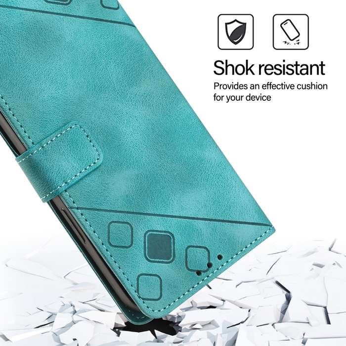 For Oukitel C37 Skin Feel Embossed Leather Phone Case(Green)