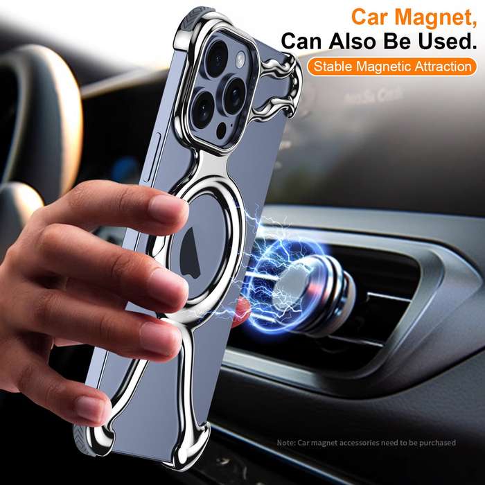 For iPhone 14 Pro Liquid Plating PC Hollow MagSafe Phone Case(Purple)