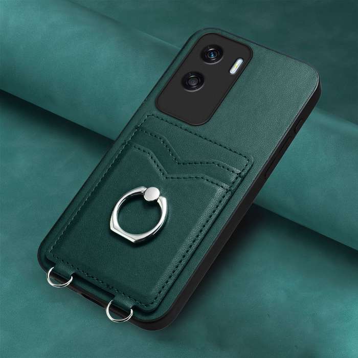 For Honor X50i R20 Ring Card Holder Phone Case(Green)