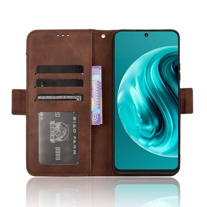 For Huawei nova 12i 4G / Enjoy 70 Pro 4G Skin Feel Calf Texture Card Slots Leather Phone Case(B