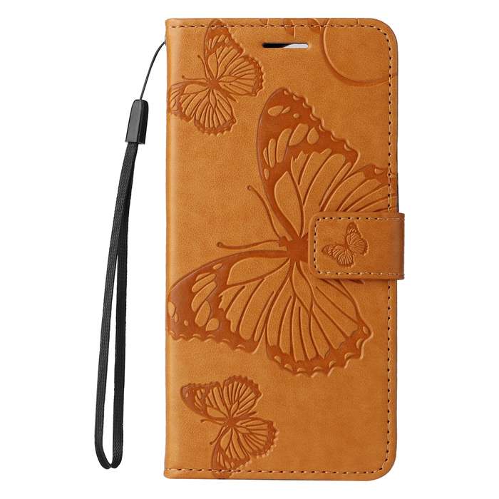 For Motorola Edge 50 Pro 3D Butterfly Embossed Pattern Flip Leather Phone Case(Yellow)