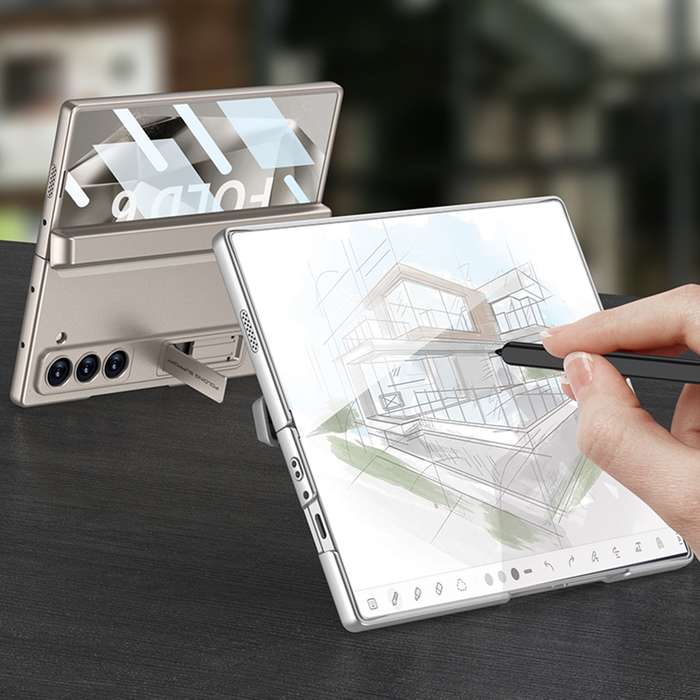 For Samsung Galaxy Z Fold6 GKK Integrated Magnetic Full Coverage Flip Phone Case with Pen Box,