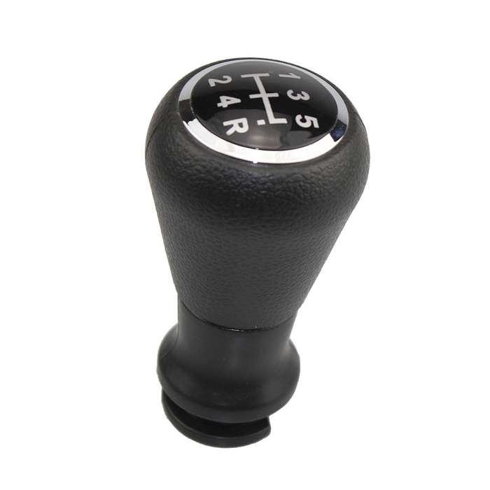 For Citroen C4 / Peugeot 307 Car Gear Lever Knob Leather Gear Shift Knob, with Converter(Black)