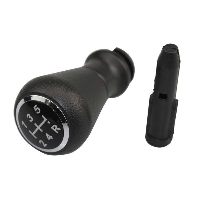 For Citroen C4 / Peugeot 307 Car Gear Lever Knob Leather Gear Shift Knob, with Converter(Black)