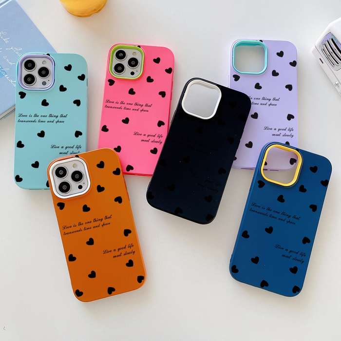 For iPhone 12 Pro Max Love Hearts PC Hybrid TPU Phone Case(Blue)