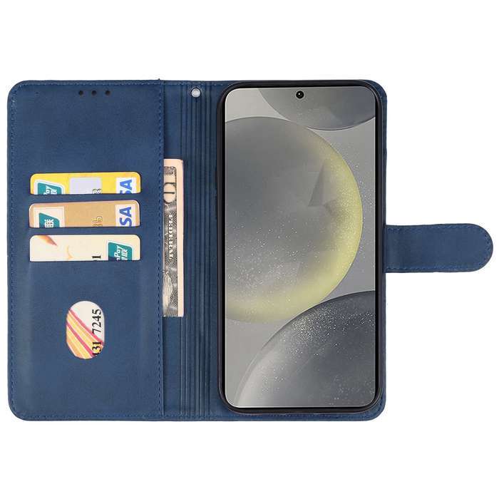 For Samsung Galaxy S24 FE 5G Leather Phone Case(Blue)