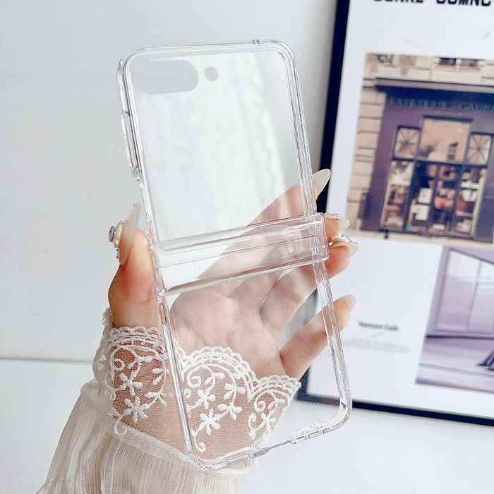 For Samsung Galaxy Z Flip6 Three Parts Integrated PC Phone Case(Transparent)