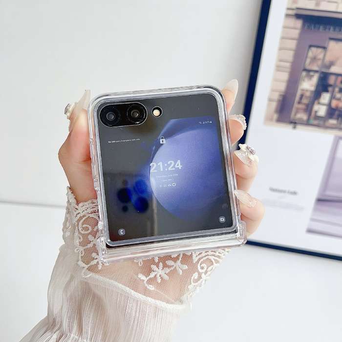 For Samsung Galaxy Z Flip6 Three Parts Integrated PC Phone Case(Transparent)