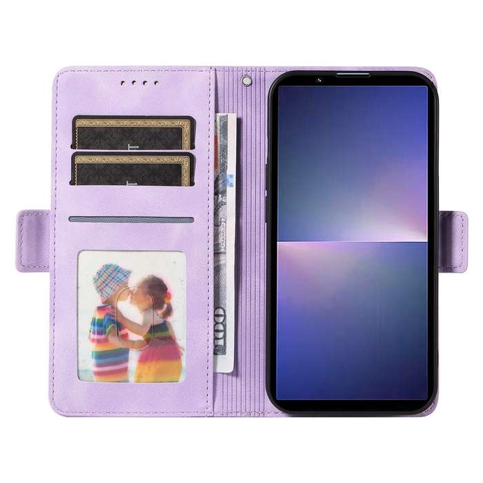 For Sony Xperia 5 VI Embossed Rhombus Starry Leather Phone Case(Purple)