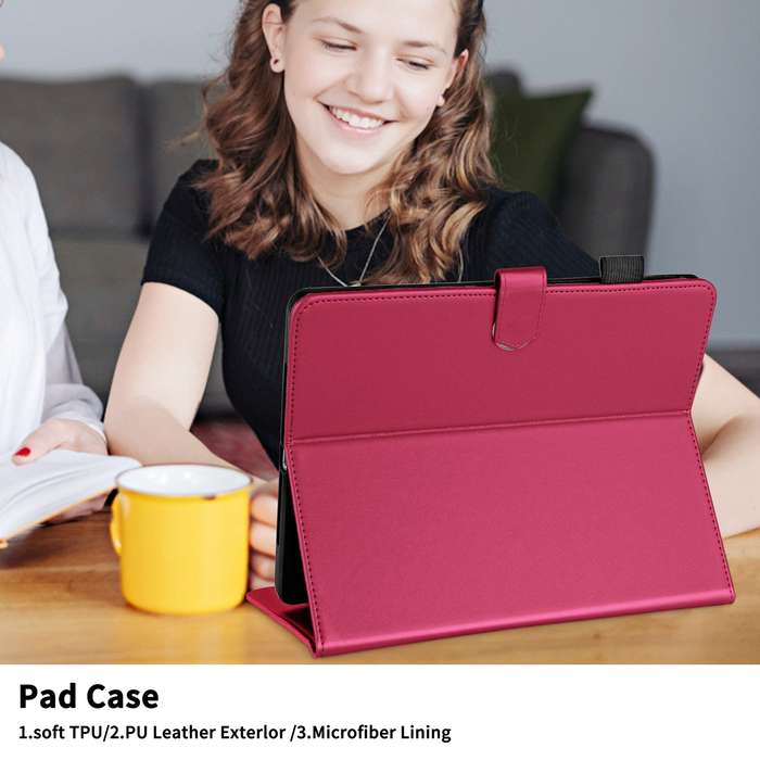 For Honor Pad 9 Rhombus Lattice Leather Tablet Case(Red)