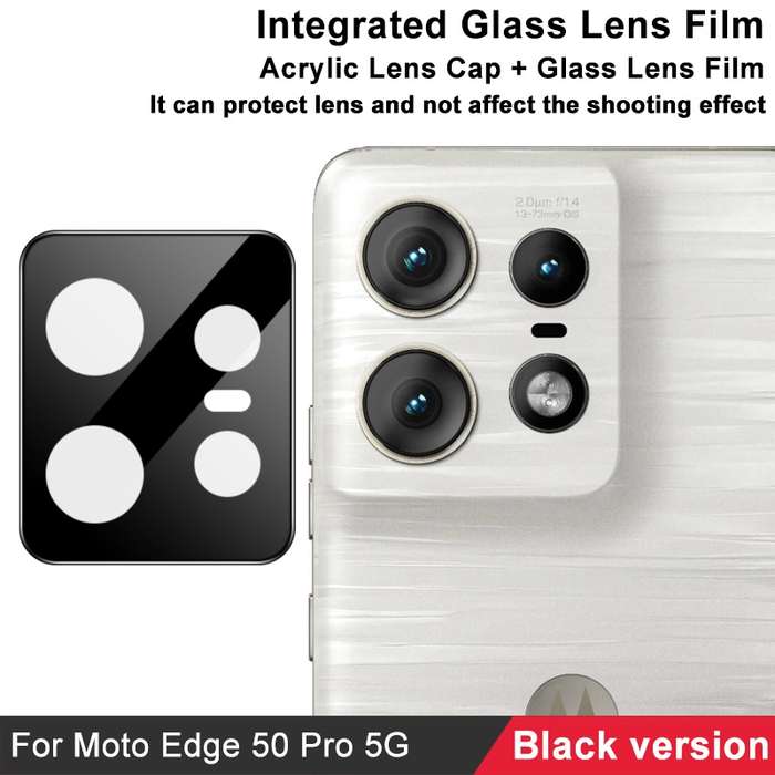 For Motorola Edge 50 Pro imak High Definition Integrated Glass Lens Film Black Version