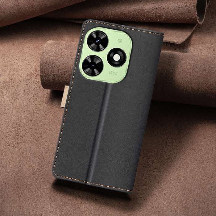 For Tecno Spark  Go 2024 / 20C / Pop 8 Color Matching RFID Anti-theft Leather Phone Case(Black)