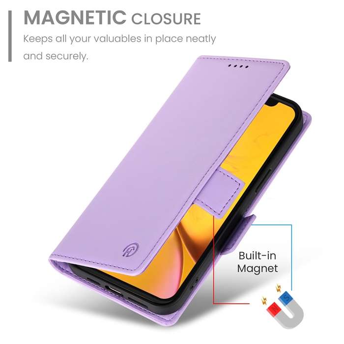 For iPhone XR Side Buckle Magnetic Frosted Leather Phone Case(Purple)