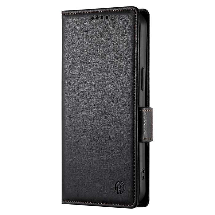 For Samsung Galaxy S23 Ultra 5G Side Buckle Magnetic Frosted Leather Phone Case(Black)