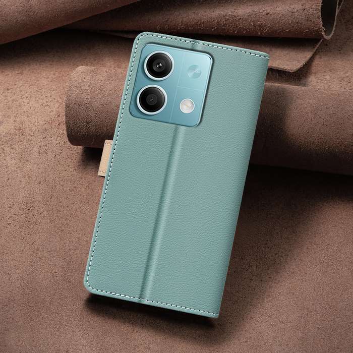 For Xiaomi Redmi Note 13 4G Global Color Matching RFID Anti-theft Leather Phone Case(Green)