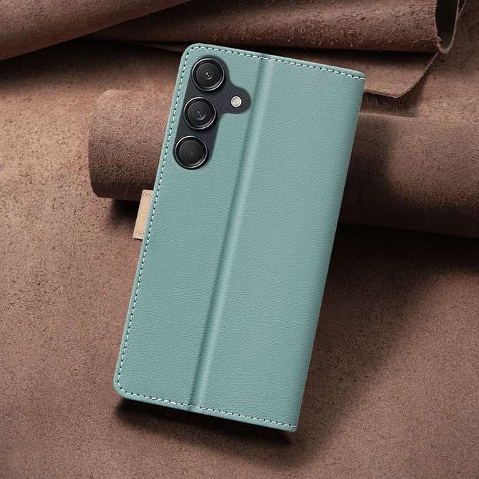 For Samsung Galaxy A34 5G Color Matching RFID Anti-theft Leather Phone Case(Green)
