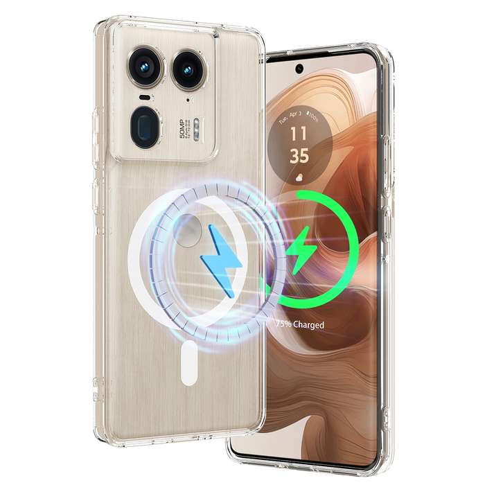 For Motorola Edge 50 Ultra MagSafe Clear Acrylic PC Hybrid TPU Phone Case(Transparent)