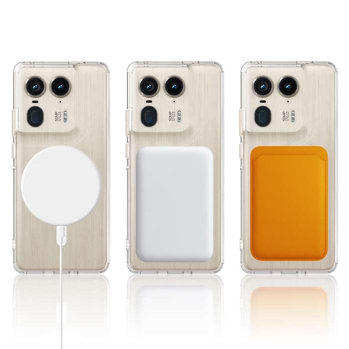 For Motorola Edge 50 Ultra MagSafe Clear Acrylic PC Hybrid TPU Phone Case(Transparent)
