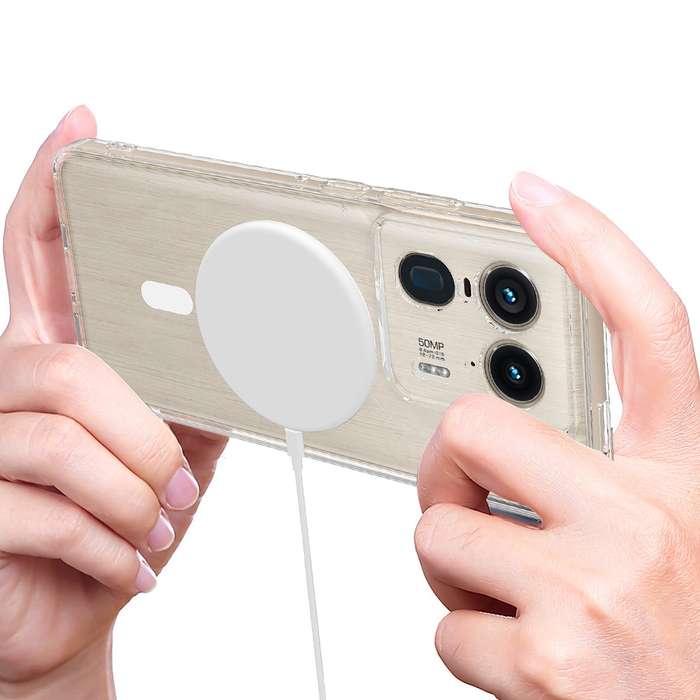 For Motorola Edge 50 Ultra MagSafe Clear Acrylic PC Hybrid TPU Phone Case(Transparent)