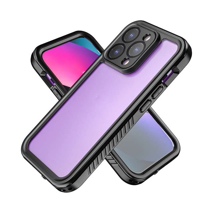 For iPhone 14 Pro RedPepper Shockproof IP68 Waterproof PC + TPU Protective Case(Black)