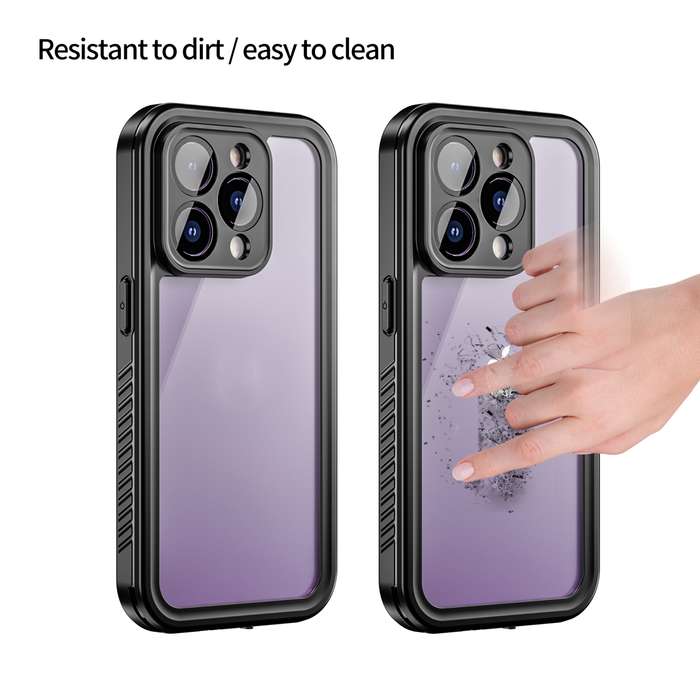 For iPhone 14 Pro RedPepper Shockproof IP68 Waterproof PC + TPU Protective Case(Black)