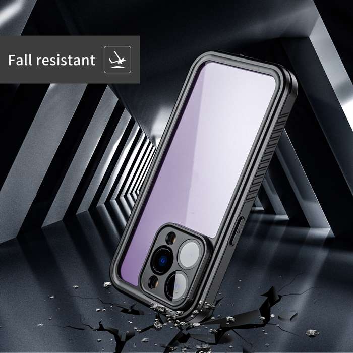 For iPhone 14 Pro RedPepper Shockproof IP68 Waterproof PC + TPU Protective Case(Black)