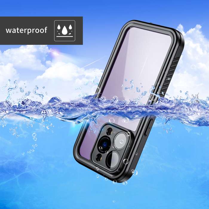 For iPhone 14 Pro RedPepper Shockproof IP68 Waterproof PC + TPU Protective Case(Black)
