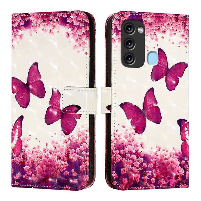 For Itel S17 / Vision 3 3D Painting Horizontal Flip Leather Phone Case(Rose Butterfly)