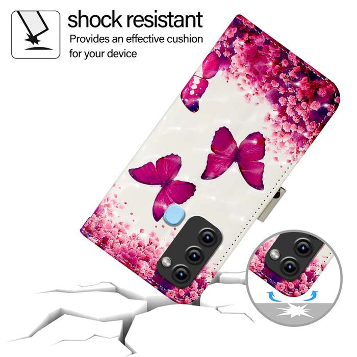 For Itel S17 / Vision 3 3D Painting Horizontal Flip Leather Phone Case(Rose Butterfly)