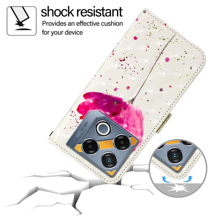 For Infinix GT 20 Pro 3D Painting Horizontal Flip Leather Phone Case(Flower)
