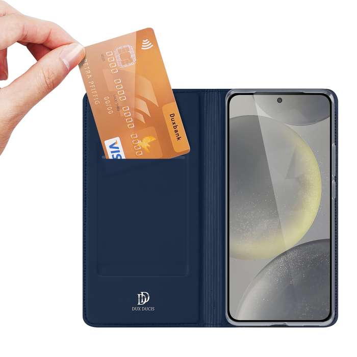 For Samsung Galaxy S24 FE 5G DUX DUCIS Skin Pro Series Flip Leather Phone Case(Blue)