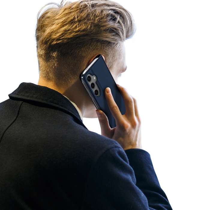 For Samsung Galaxy S24 FE 5G DUX DUCIS Skin Pro Series Flip Leather Phone Case(Blue)