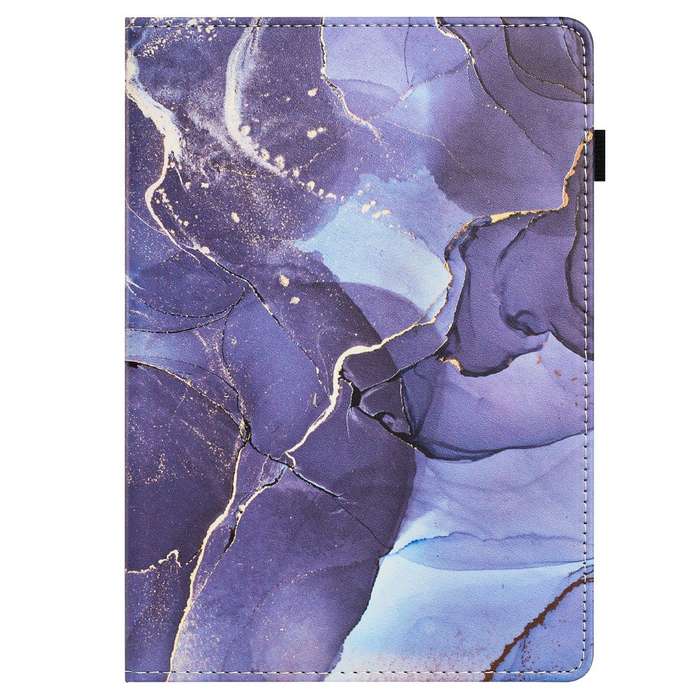 For Samsung Galaxy Tab A 10.1 2019 /T510 Marble Litchi Leather Tablet Case(Grey)