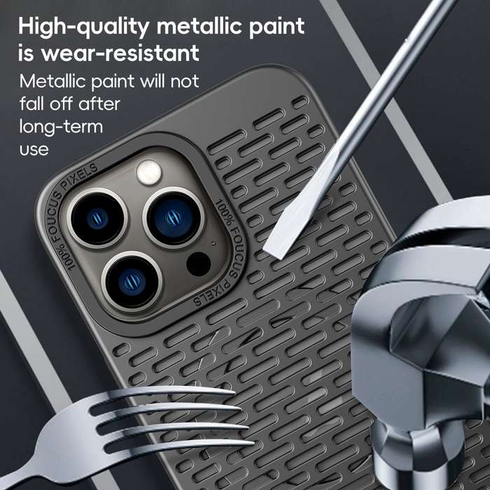 For iPhone 13 Hollow Cooling MagSafe Phone Case(Black)