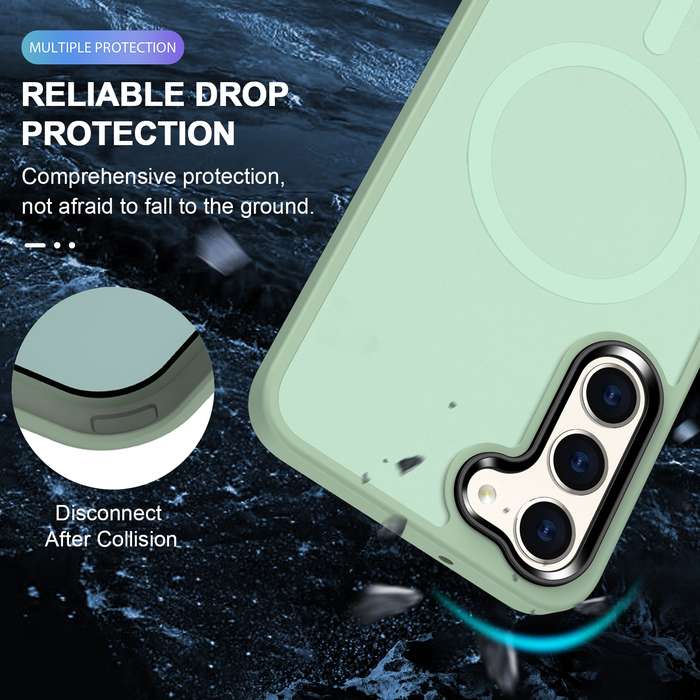 For Samsung Galaxy S23+ 5G MagSafe Magnetic Skin Feel Frosted Phone Case(Light Green)