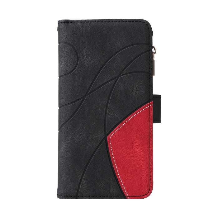 For Samsung Galaxy S24 FE 5G Dual-color 9 Card Slots Zipper Wallet Leather Phone Case(Black)