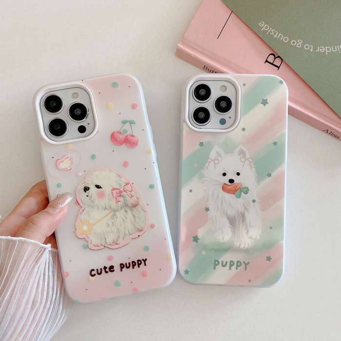 For iPhone 15 Pro Max Jelly 2 in 1 TPU Hybrid PC Phone Case(Carrot Puppy)