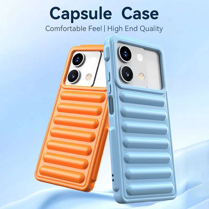 For Redmi 13R Capsule Series Candy Color TPU Phone Case(Orange)