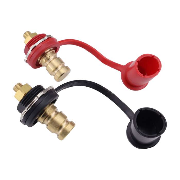 Pair 250A Car Stud Battery Charger Binding Post(Black + Red)