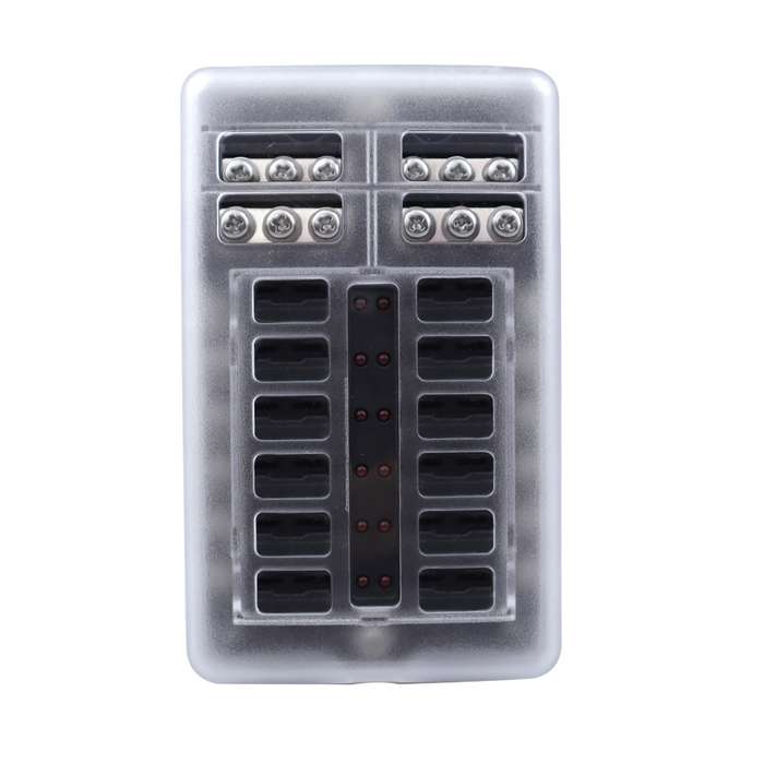 12 Way Fuse Block with 24pcs Fuses and 24pcs Terminals