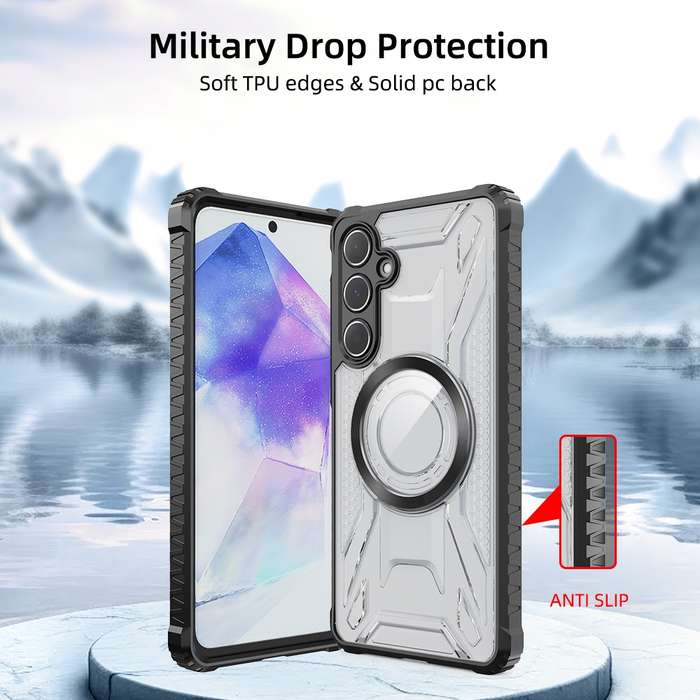 For Samsung Galaxy A13 CD Texture Magsafe Phone Case(Dark Green)