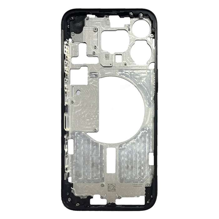 For iPhone 15 Pro Max Middle Frame Bezel Plate with Side Keys + Card Tray, Version:China Version(Bla